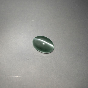 Crisoberilo Olho de Gato Verde Natural 0.68ct, Transparente, Transparente/Translúcido