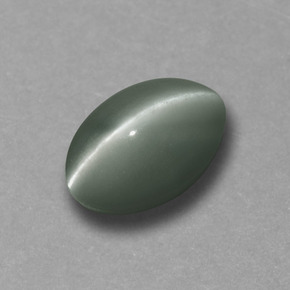 Chrysoberyl cat's eye verde natural 0,73ct, corte oval, opaco