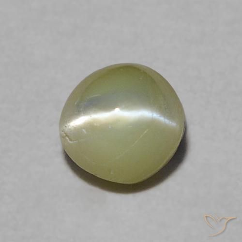 Chrysoberyl cat's eye marrom natural 0,37ct, corte redondo, translúcido