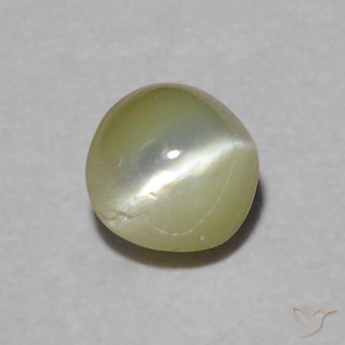 Chrysoberyl cat's eye marrom natural 0,37ct, corte redondo, translúcido