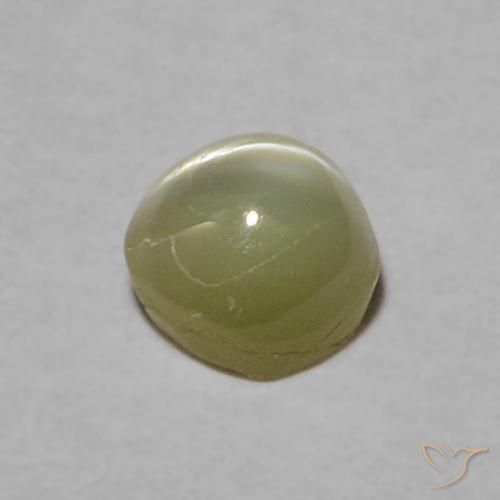 Chrysoberyl cat's eye marrom natural 0,37ct, corte redondo, translúcido