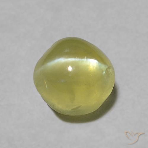 Crisoberilo Olho de Gato Luz verde Natural 0.39ct, Redondo, Transparente