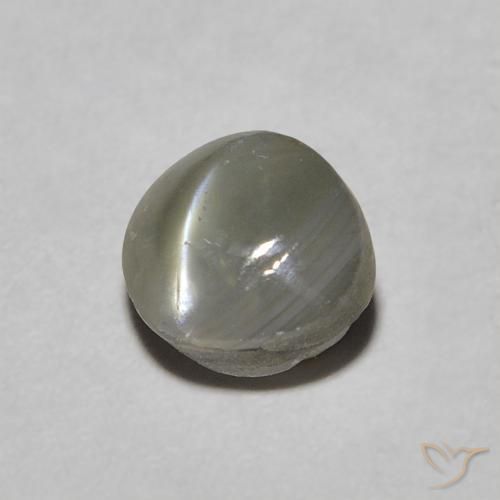 Crisoberilo Olho de Gato cinza médio Natural 1.21ct, oval, Opaco