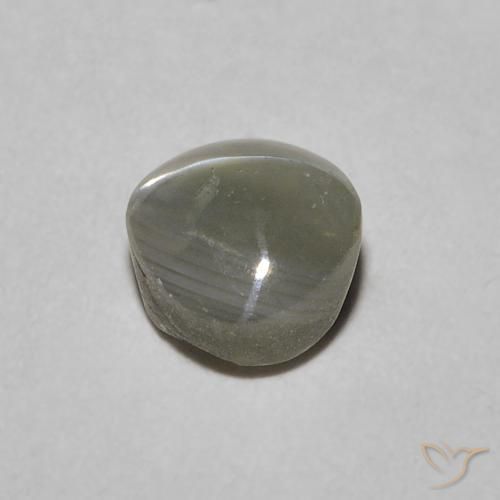 Crisoberilo Olho de Gato cinza médio Natural 1.21ct, oval, Opaco