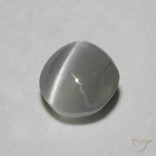 Crisoberilo Olho de Gato Verde médio Natural 0.22ct, Redondo, Translúcido
