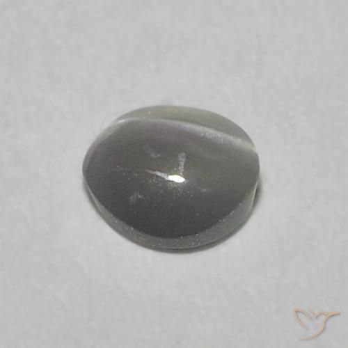 Crisoberilo Olho de Gato Verde médio Natural 0.22ct, Redondo, Translúcido