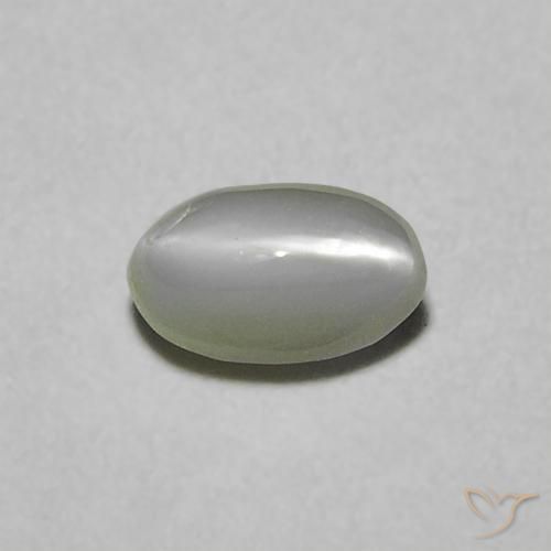 Crisoberilo Olho de Gato Verde médio Natural 0.38ct, oval, Opaco