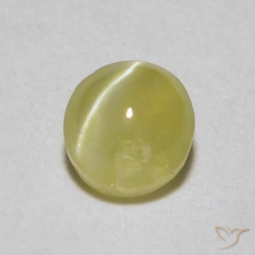 Crisoberilo Olho de Gato Amarelo Dourado Claro Natural 0.34ct, oval, Translúcido