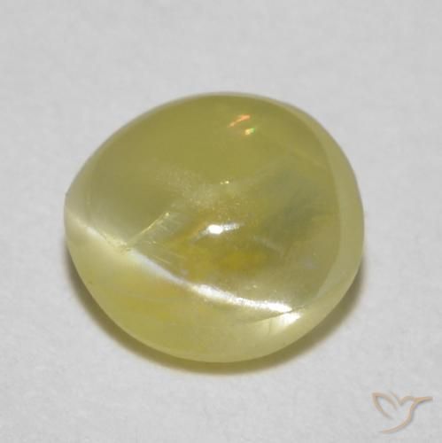Crisoberilo Olho de Gato Luz amarela Natural 0.52ct, oval, Translúcido