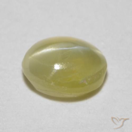 Crisoberilo Olho de Gato Luz amarela Natural 0.52ct, oval, Translúcido