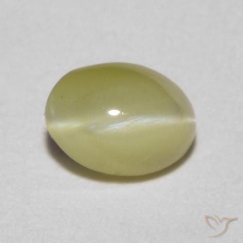Crisoberilo Olho de Gato Amarelo Claro Laguna Natural 0.33ct, oval, Translúcido