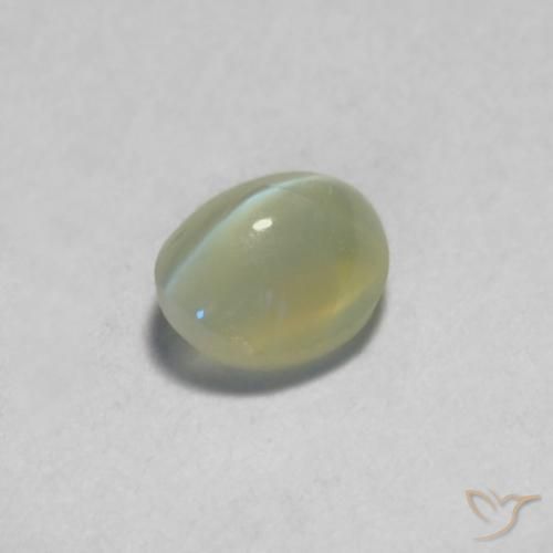 Crisoberilo Olho de Gato Verde médio Natural 0.36ct, oval, Translúcido