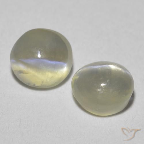 Pedras preciosas de Crisoberilo Olho de Gato branco quente natural de 1.09 ct, oval, Translúcido