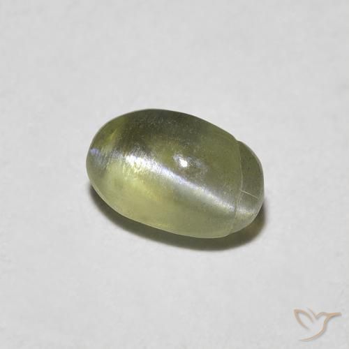 Crisoberilo Olho de Gato Medium Dark-Green Natural 0.55ct, oval, Translúcido