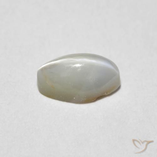 Crisoberilo Olho de Gato Cinza muito claro Natural 0.62ct, oval, Opaco