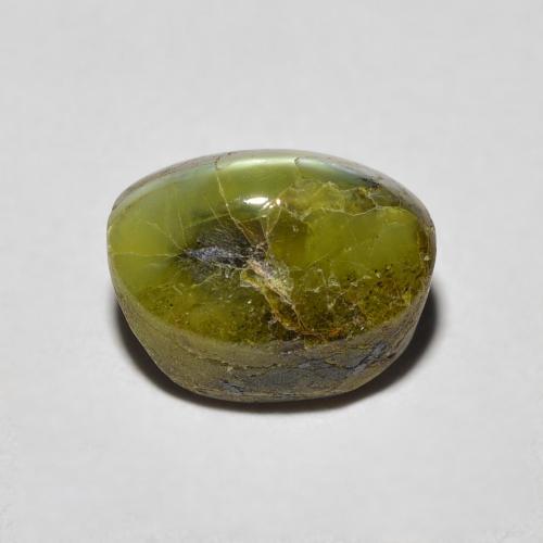 Chrysoberyl cat's eye verde natural 3,69ct, corte oval, opaco