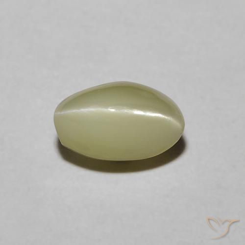 Chrysoberyl cat's eye amarelo natural 0,88ct, corte oval, translúcido
