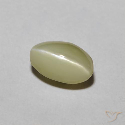 Chrysoberyl cat's eye amarelo natural 0,88ct, corte oval, translúcido