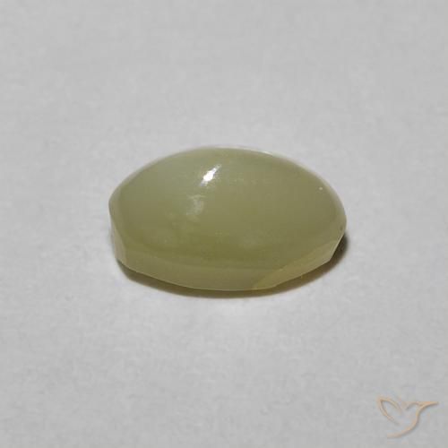 Chrysoberyl cat's eye amarelo natural 0,88ct, corte oval, translúcido