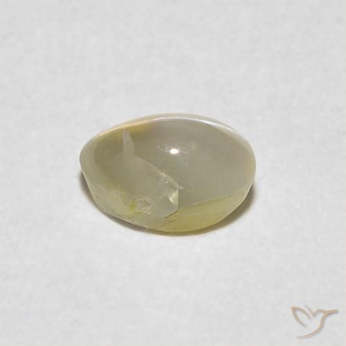 Crisoberilo Olho de Gato Luz amarela Natural 0.41ct, oval, Translúcido