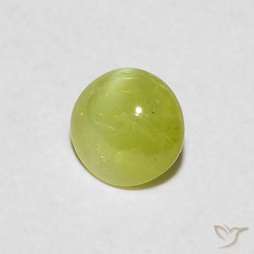 Crisoberilo Olho de Gato amarelo médio Natural 0.31ct, oval, Translúcido