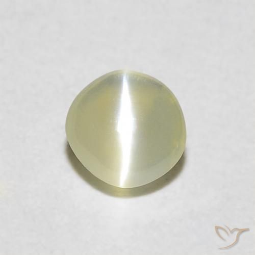 0.29ct Natural Luz amarela Crisoberilo Olho de Gato, Redondo, Translúcido