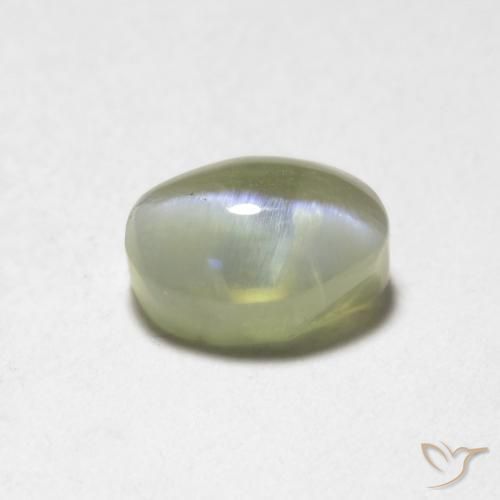 Crisoberilo Olho de Gato Luz amarela Natural 0.87ct, oval, Translúcido