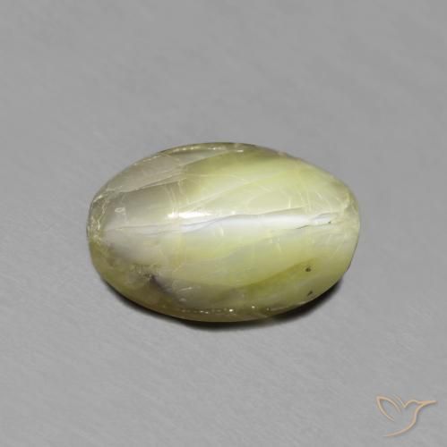 2.67ct Natural amarelo médio Crisoberilo Olho de Gato, oval, Translúcido