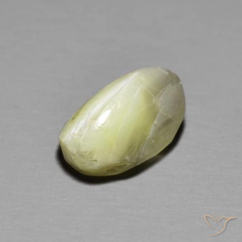 Crisoberilo Olho de Gato amarelo médio Natural 2.67ct, oval, Translúcido