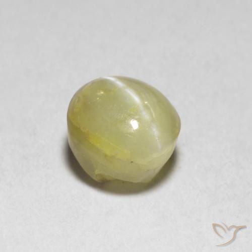 Crisoberilo Olho de Gato Banana Amarela Natural 1.18ct, oval, Translúcido