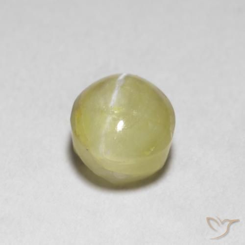 Crisoberilo Olho de Gato Banana Amarela Natural 1.18ct, oval, Translúcido