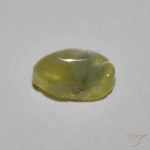 Crisoberilo Olho de Gato amarelo médio Natural 1.34ct, oval, Translúcido