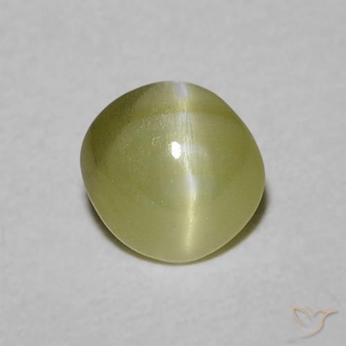 0.47ct Natural Verde amarelado Crisoberilo Olho de Gato, oval, Translúcido