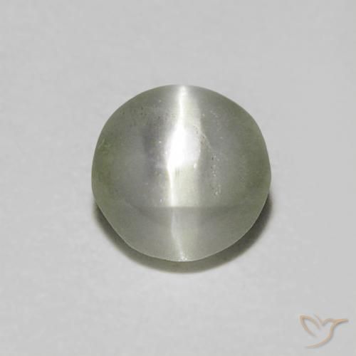 Crisoberilo Olho de Gato cinza médio Natural 0.47ct, Corte Oval, Translúcido