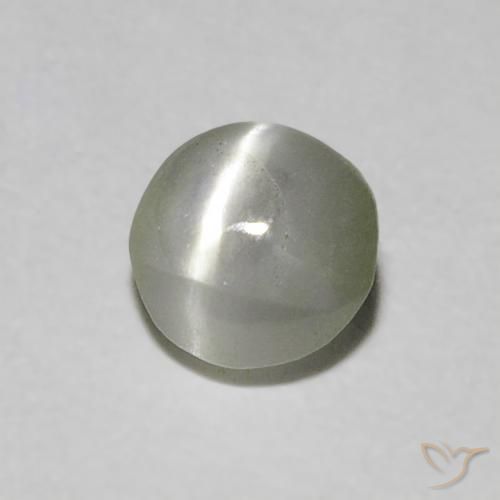Crisoberilo Olho de Gato cinza médio Natural 0.47ct, Corte Oval, Translúcido