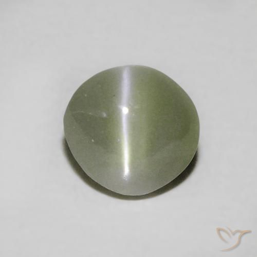 0.55ct Natural Verde acinzentado Crisoberilo Olho de Gato, oval, Translúcido