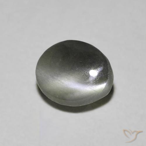 Crisoberilo Olho de Gato Aço cinza Natural 0.94ct, oval, Translúcido