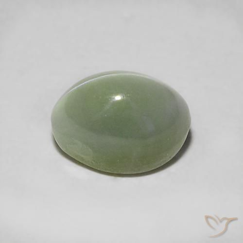 Chrysoberyl cat's eye verde natural 0,90ct, corte oval, translúcido
