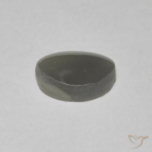 Crisoberilo Olho de Gato Cinza muito claro Natural 0.66ct, oval, Translúcido