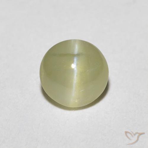 0.59ct Natural verde quente Crisoberilo Olho de Gato, oval, Translúcido