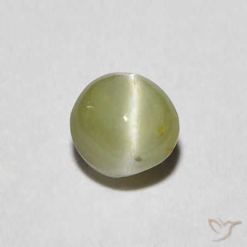 0.48ct Natural Verde Floresta Quente Crisoberilo Olho de Gato, oval, Translúcido