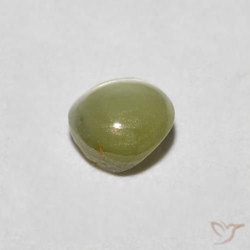 Crisoberilo Olho de Gato Verde Floresta Quente Natural 0.48ct, oval, Translúcido