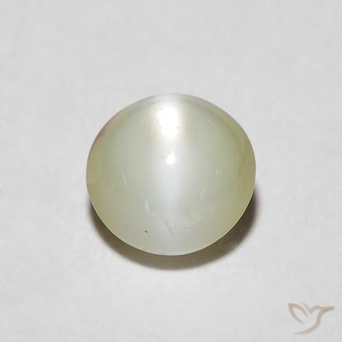 0.92ct Natural Cinzento Amarelo-Verde Crisoberilo Olho de Gato, oval, Translúcido
