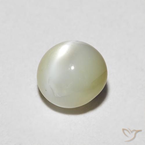 Crisoberilo Olho de Gato Cinzento Amarelo-Verde Natural 0.92ct, oval, Translúcido