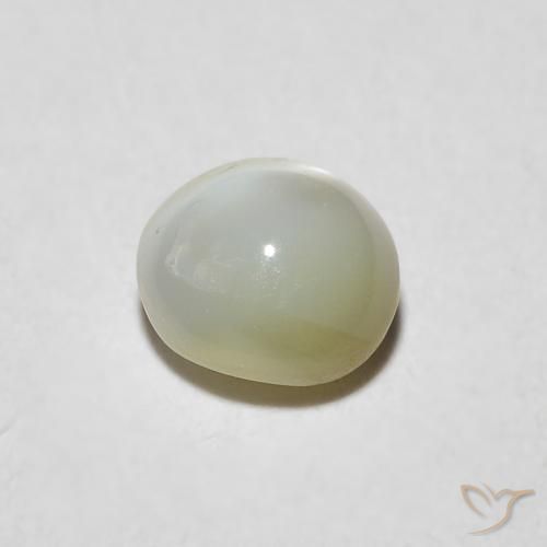 Crisoberilo Olho de Gato Cinzento Amarelo-Verde Natural 0.92ct, oval, Translúcido