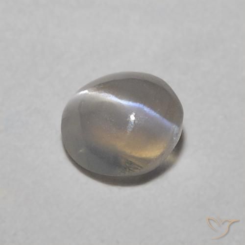 Crisoberilo Olho de Gato Cinza muito claro Natural 0.32ct, oval, Translúcido