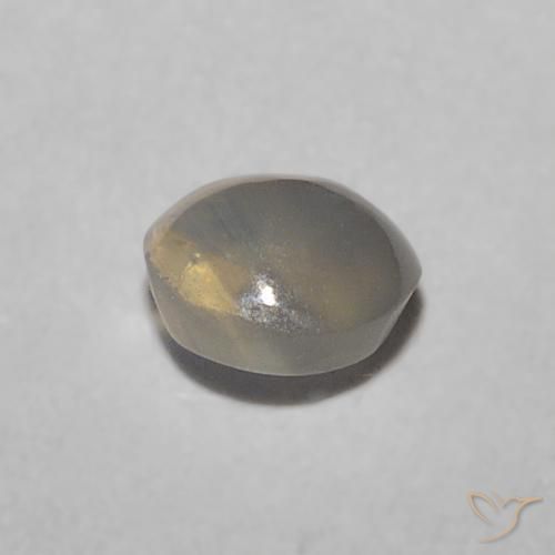 Crisoberilo Olho de Gato Cinza muito claro Natural 0.32ct, oval, Translúcido