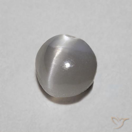 Crisoberilo Olho de Gato Warm Grey Natural 0.38ct, oval, Translúcido