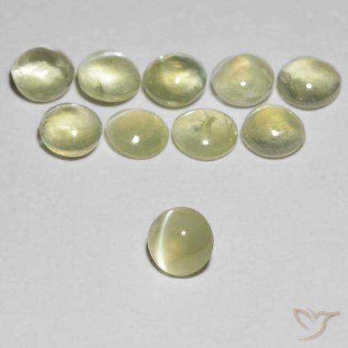 Crisoberilo Olho de Gato Luz amarela Natural 0.37ct, Redondo, Transparente