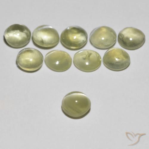 Crisoberilo Olho de Gato Luz amarela Natural 0.37ct, Redondo, Transparente